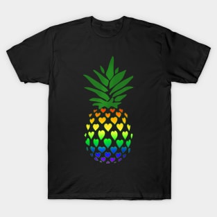 LGBT Pride Hearts Filled Pineapple T-Shirt